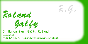 roland galfy business card